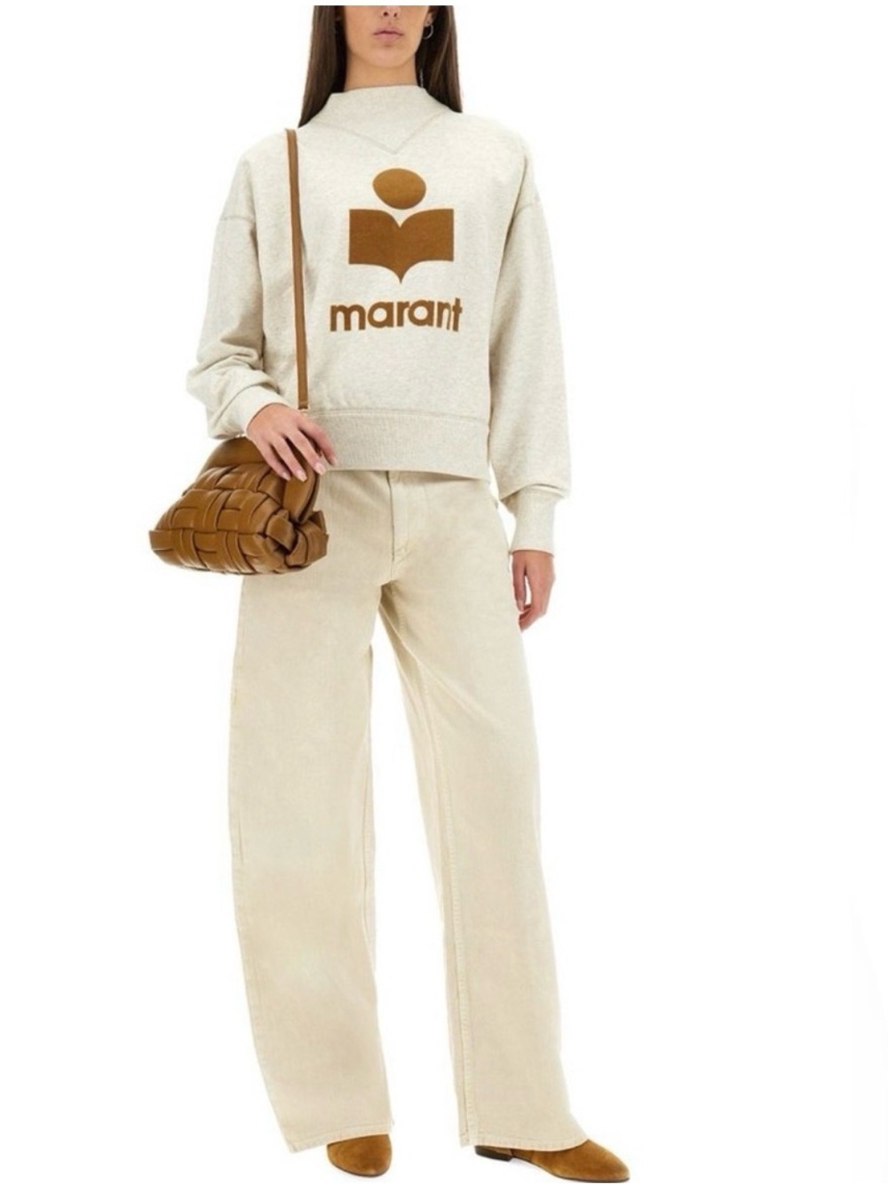 ISABEL MARANT Moby Mock Neck Logo Graphic Pullover